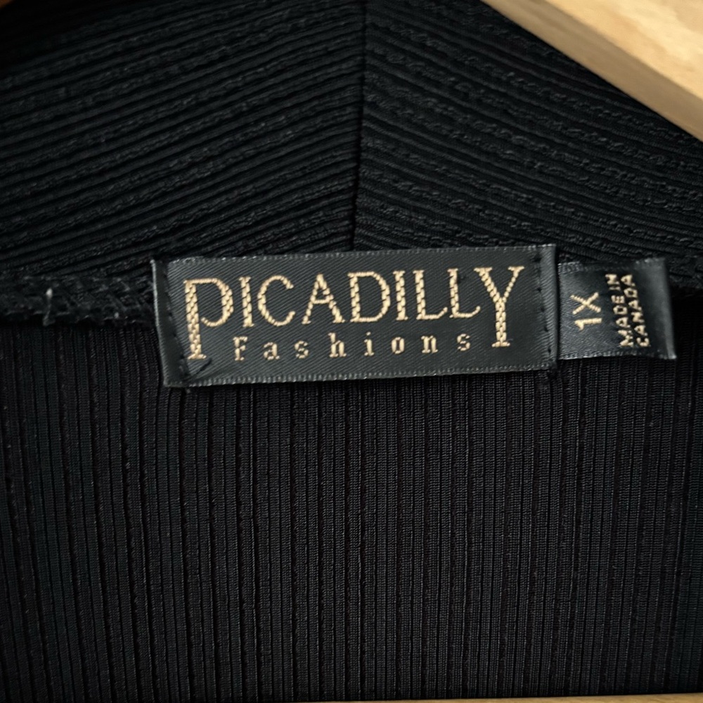 Picadilly Black Ribbed Blazer Jacket - Picture 5 of 7